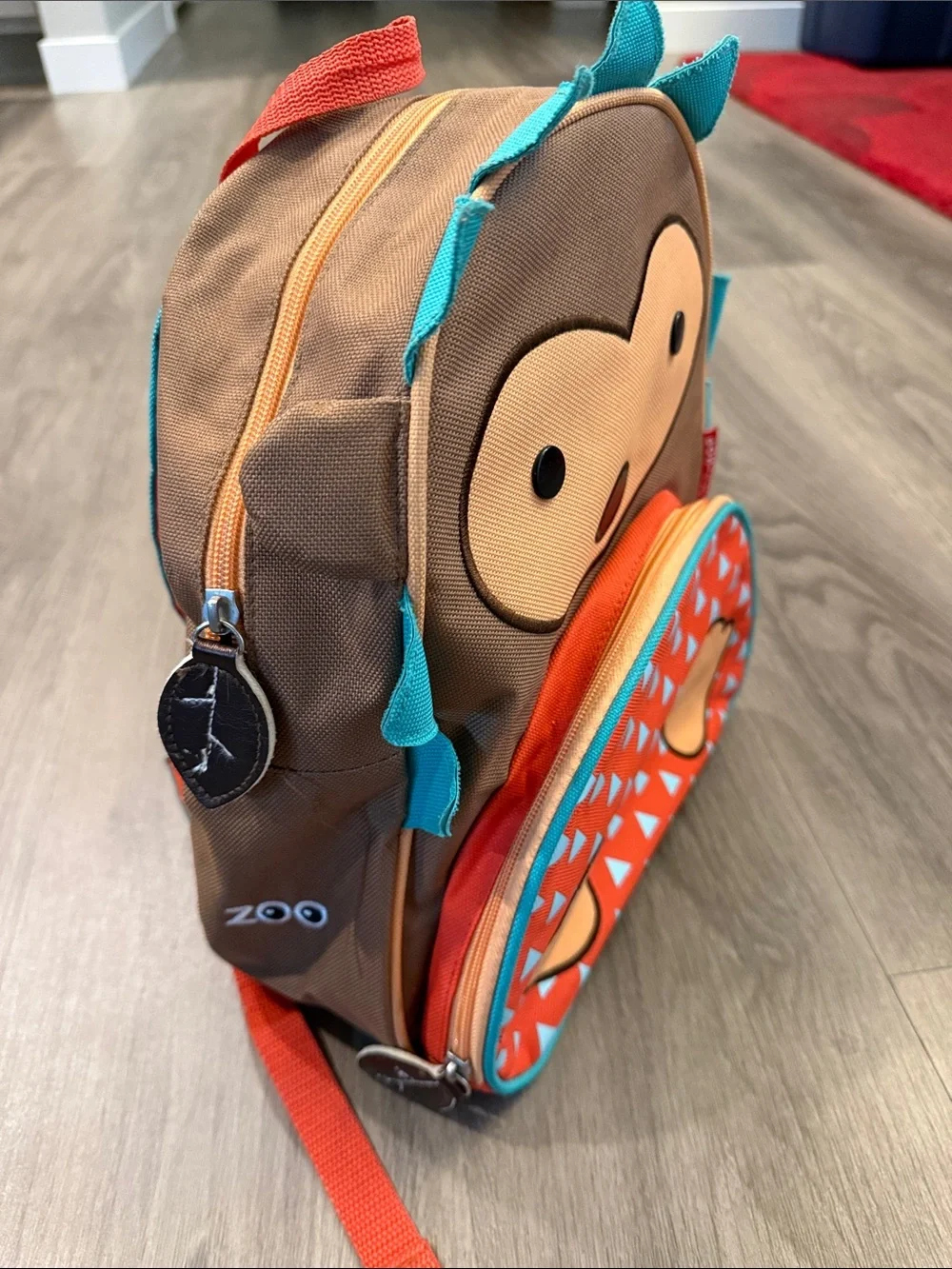 Skip Hop Brown & Orange Hedgehog Kids Backpack with Lunch Bag and Wallet